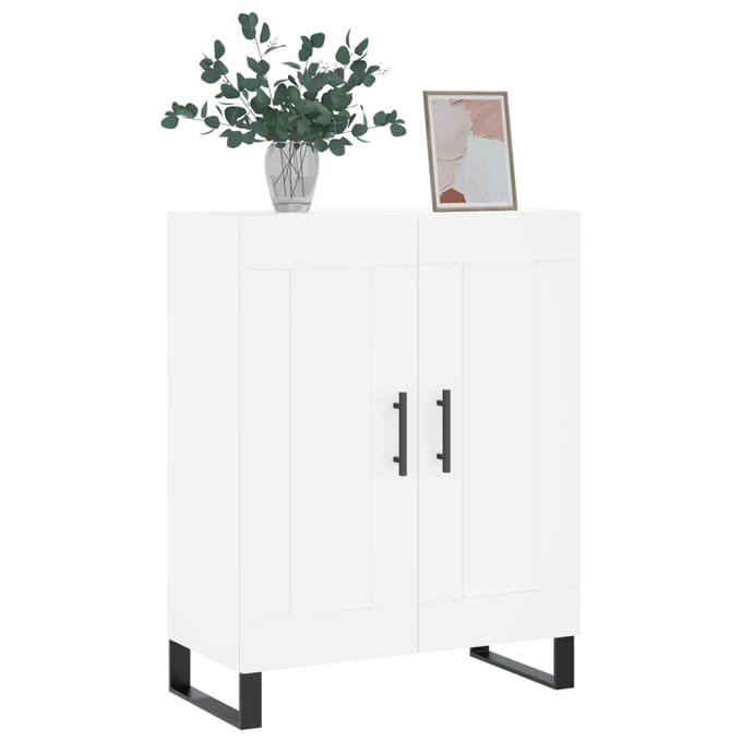 vidaXL - Dressoir - 69,5x34x90 - cm - bewerkt - hout - wit
