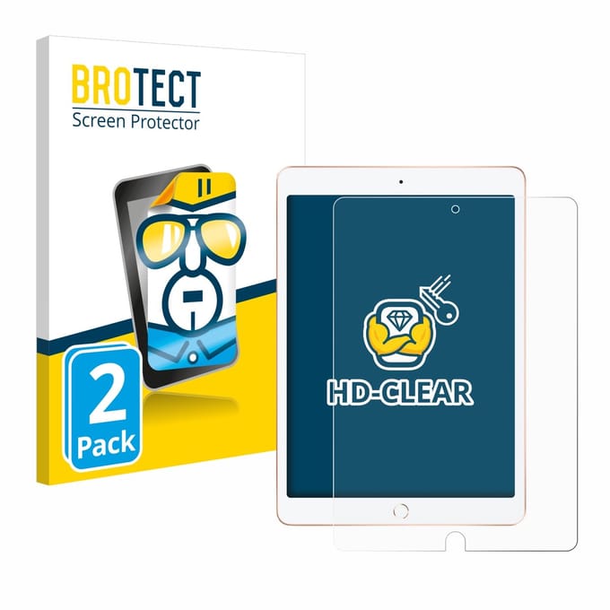 BROTECT - Screenprotector voor Apple iPad 10.2" WiFi 2020 (8. Gen.) - Folie Beschermfolie transparant 2 Stuks