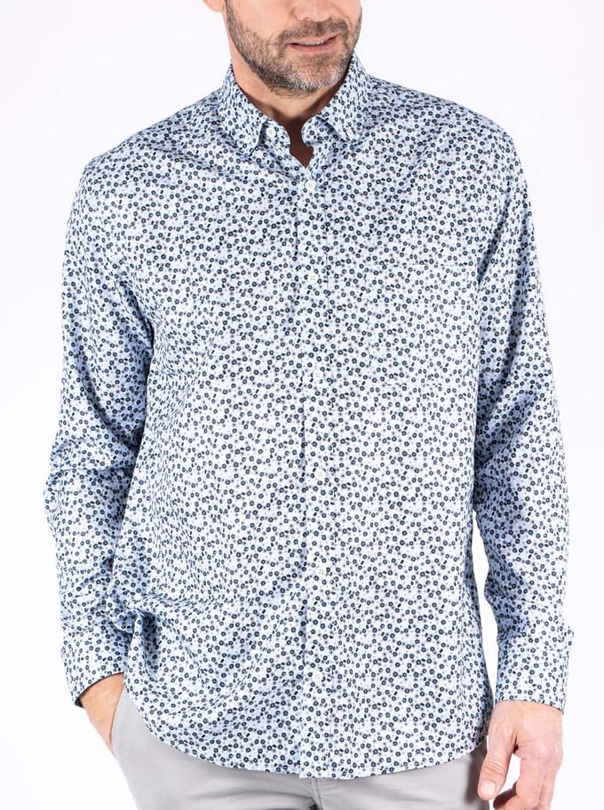 Pre End - Lange mouw overhemd - Mannen - L - Licht blauw - Polyester - 31-100568