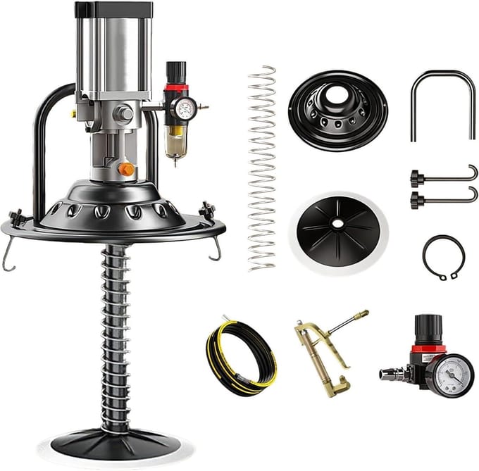 Draagbare Vetpomp - Vetpistool Emmer - Machine Smering - Luchtbediend Emmer-Type - 30-68Mpa - null