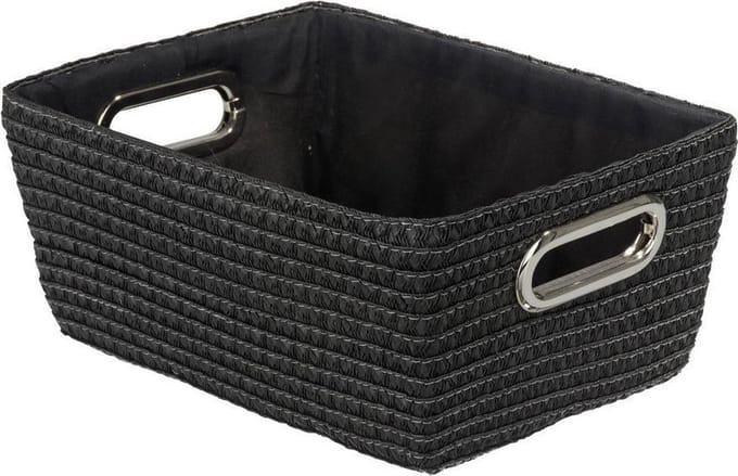 Wenko Opbergmandje Chromo 28 X 19,5 X 12 Cm Polyurethaan Zwart