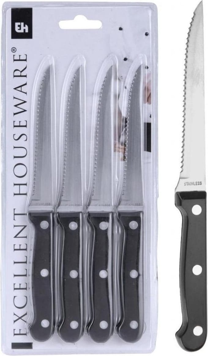 Excellent Houseware Steakmessen - Set van 4