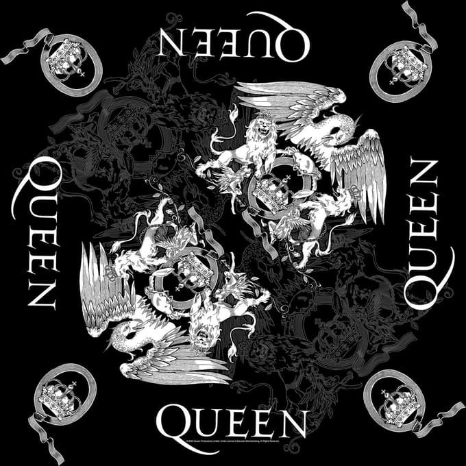 Queen - Crest Bandana - Zwart