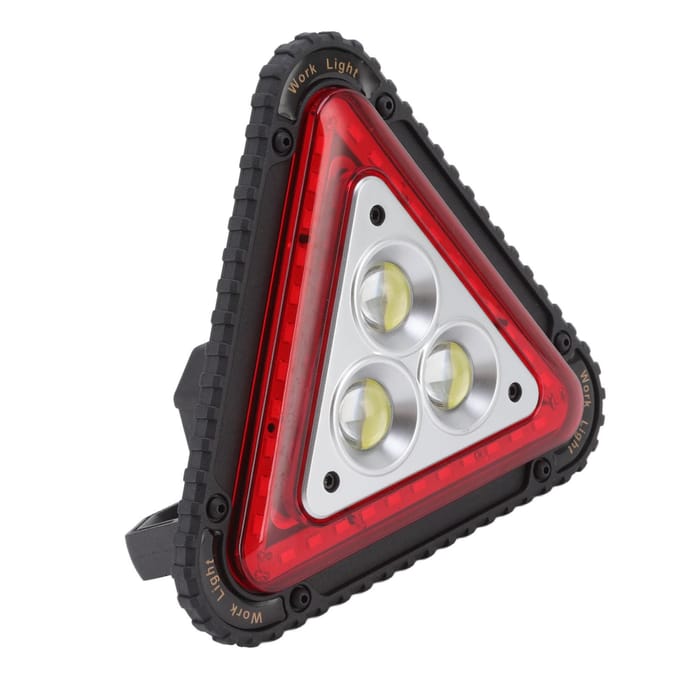 COB Werklamp Driehoek Multifunctioneel Waarschuwing Rood Schijnwerper USB Opladen Autoreparatie gray