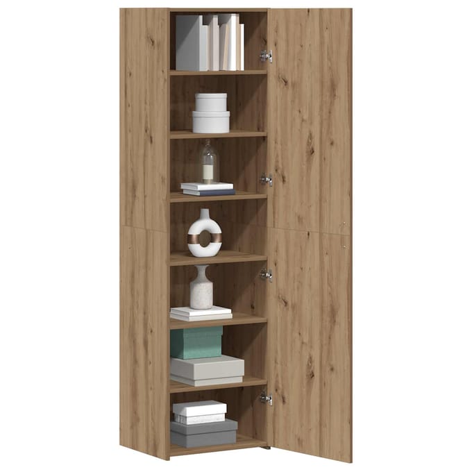 vidaXL - Highboard - Artisan - Eiken - 50 - x - 42,5 - x - 185 - cm