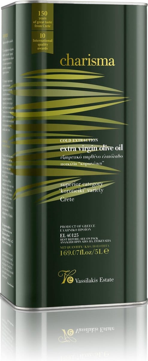 Griekse olijfolie Vassilakis Charisma 5lt extra virgin
