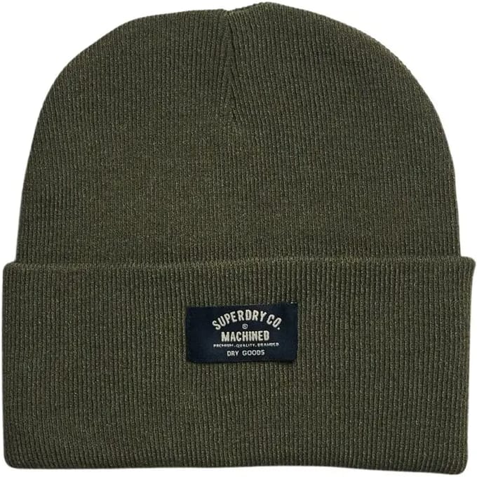 Superdry Klassieke Gebreide Beanie Groen Grootte: 1SIZE
