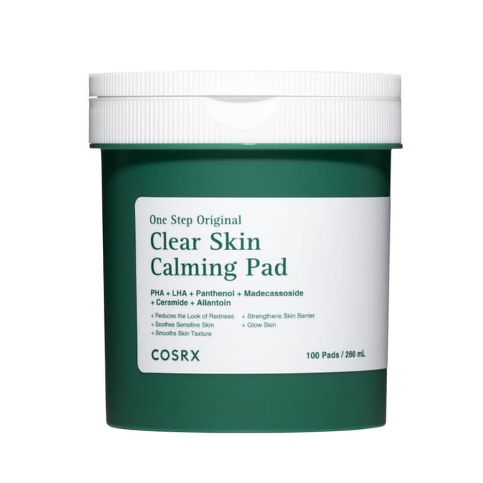 COSRX One Step Original Clear Pad Acne Calming Exfoliating Toner Pads 100 Pads (280 ml) 1 Pack (100 Pads)