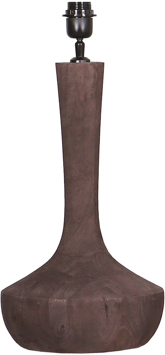 by Mooss - Tafellamp - Seattle - Umber - Hout - Donkerbruin - Mat - Robuust - 45 cm - Trendy
