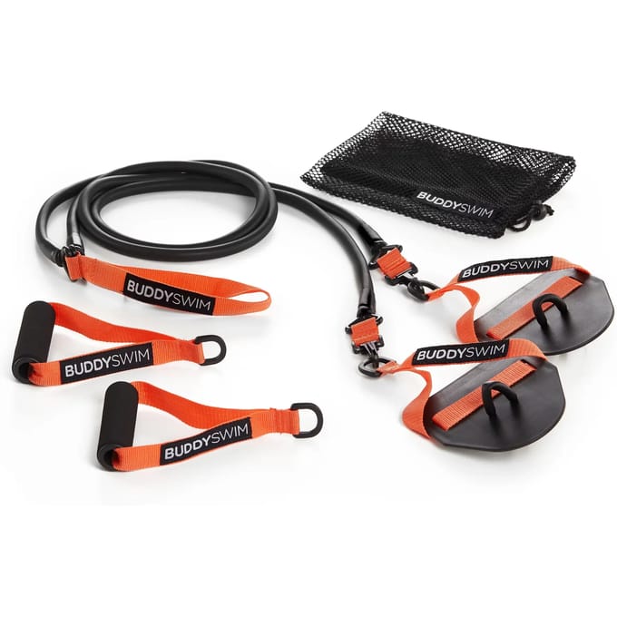 Weerstandsband met verwisselbaar blad en handgrepen touwen BuddySwim Super stroke dryland Medium