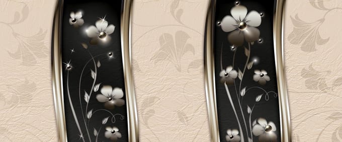 Abstract Floral Pattern Photo Wallcovering