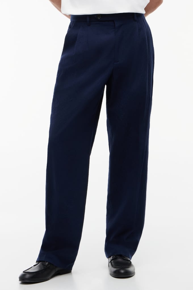 Tommy Hilfiger Dc Seersucker Pants Navy Iris Größe: W34L34 | Maßgeschneiderte Hosen Outlet | Herren | Violett
