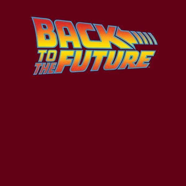 Back To The Future Classic Logo Hoodie - Burgundy - S