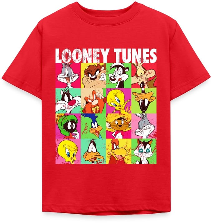 Looney Tunes Karakters Collage T-Shirt Kinderen