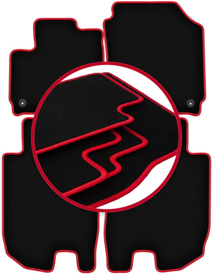 CARLUX-RED automatten voor: Honda HR-V II crossover (2014-2018)