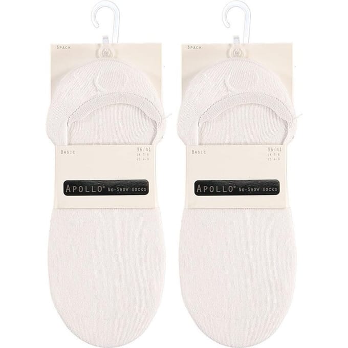 Sneakersokken White - Maat 42-47 - 6P Invisible  - Apollo