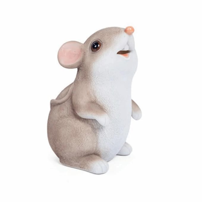Jaar van de Rat Muis Spaarpot Geldpot Cartoon Dier Beeldje Munt Spaardoosje Rubber Kinderen Cadeau Spaardoosje Kinder Speelgoed white
