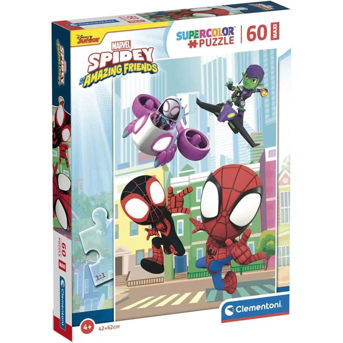 Clementoni - Puzzel - 60 Maxi Stukjes - Marvel Spidey en zijn Geweldige Vrienden - Kinderpuzzel - Vanaf 4 jaar