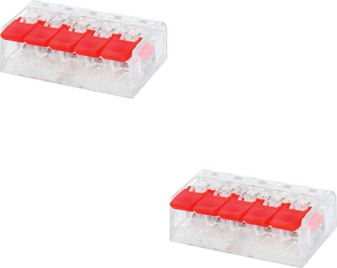 Lasklem Slim Set 2 Stuks - 5 Polig met Klemmetjes - Groen