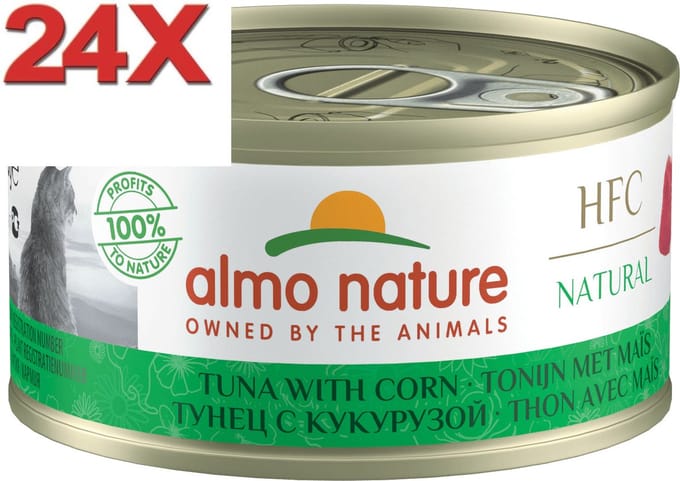 Almo Nature HFC - Kattenvoer - Tonijn & Mais - 24x70gr