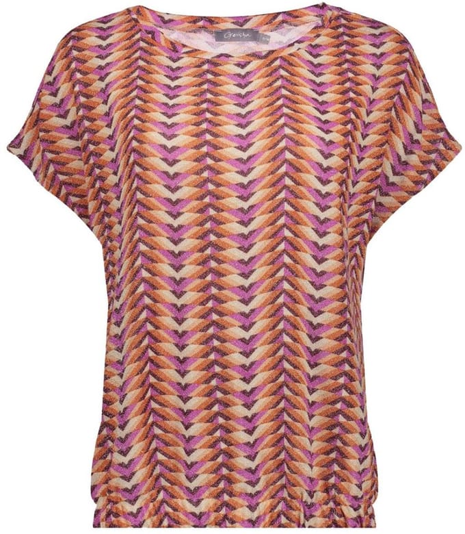 Geisha Top Lila/orange Größe: L | Blusen Outlet | Damen | Orange