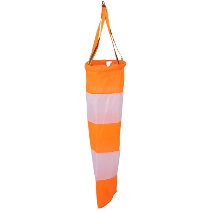 Nylon Luchthaven Windsok Ripstop Outdoor Windmeet Sokzak met Reflecterende Band (1m) white