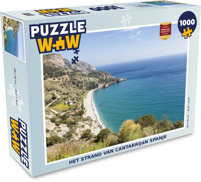 Puzzel Het strand van Cantarriján Spanje - Legpuzzel - Puzzel 1000 stukjes volwassenen