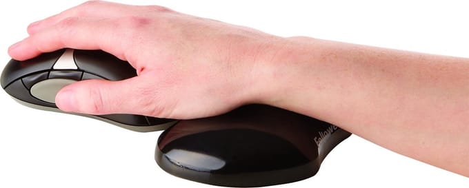 Fellowes ergonomische polssteun Crystals gel - zwart