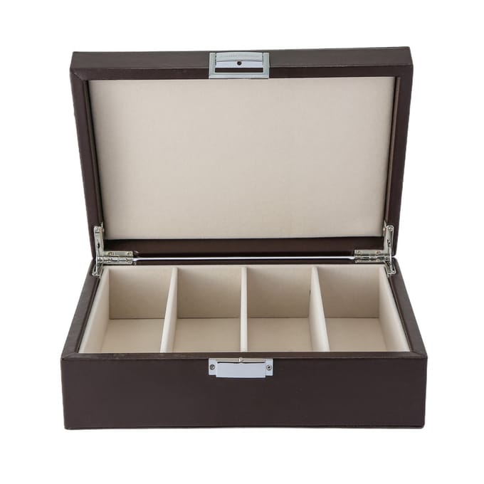 Emilie collection - brillendoos - bruin - luxe opbergdoos brillen en zonnebrillen - medium