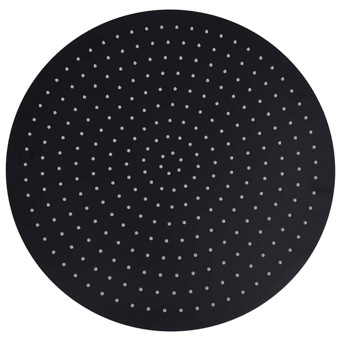 vidaXL - Regendouchekop - rond - 50 - cm - roestvrij - staal - zwart