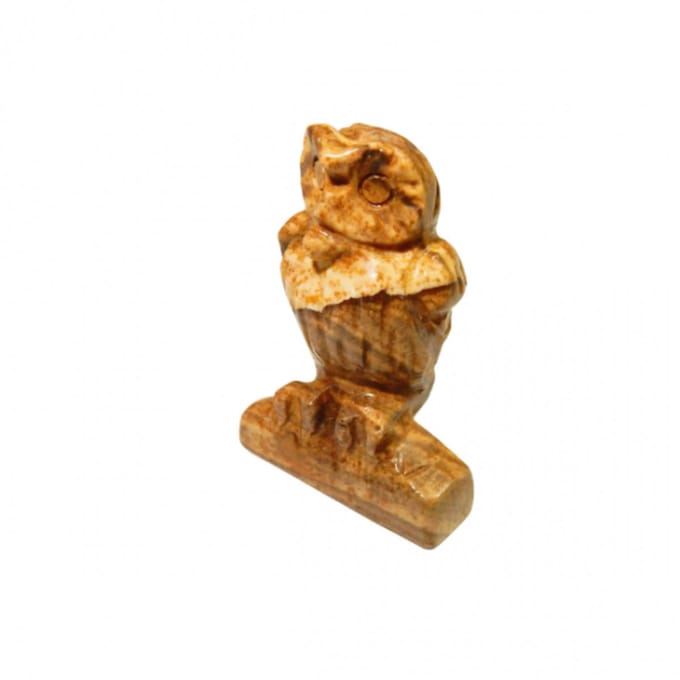 Miniatuur Uil Natuurlijke Jaspis Landschap