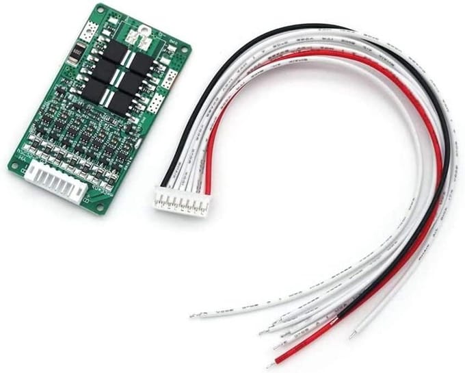 Batterij Beschermingskaart - Lithium Batterij Module - Batterij Management - Met Balancering - 7 Serie - Groen