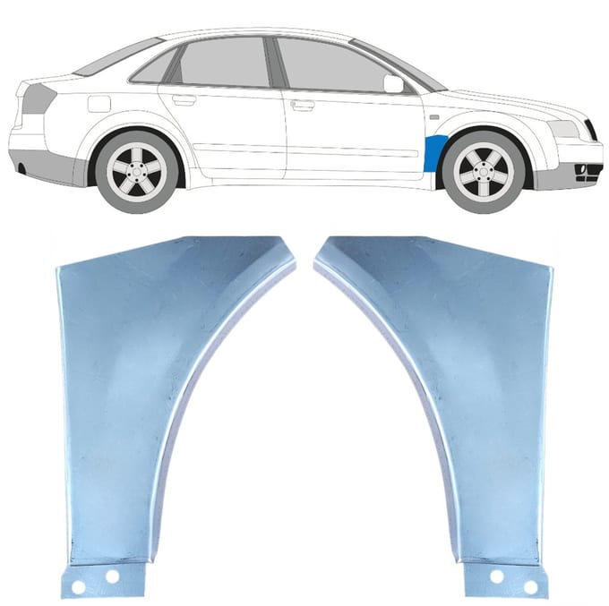 Reparatiepaneel voorspatbord voor Audi A4 B6 2000-2004 / Links + Rechts / Set
