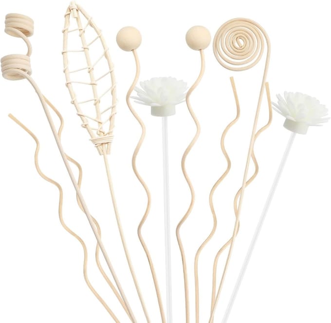 Aroma Diffuser Sticks van Riet en Rattan voor Geurverspreiders, Houten Sticks voor Ambiance en Creatieve Projecten