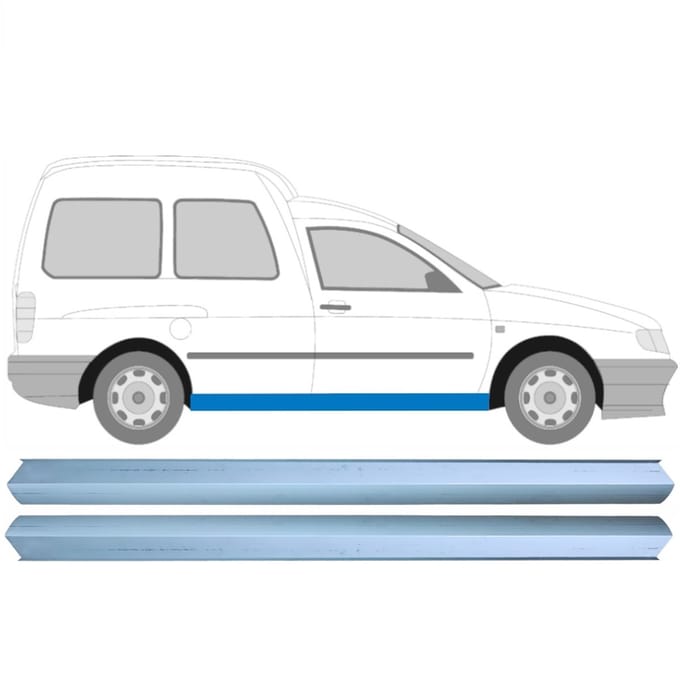 Reparatie dorpel voor Volkswagen Caddy 1995-2004 / Links = Rechts / Set
