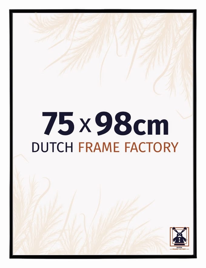 Fotolijst 75x98 cm - Kunststof - Zwart Mat - Easy