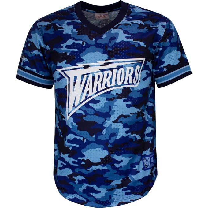 Mitchell & Ness Camo Mesh Team Golden State Warriors Heren T-shirt