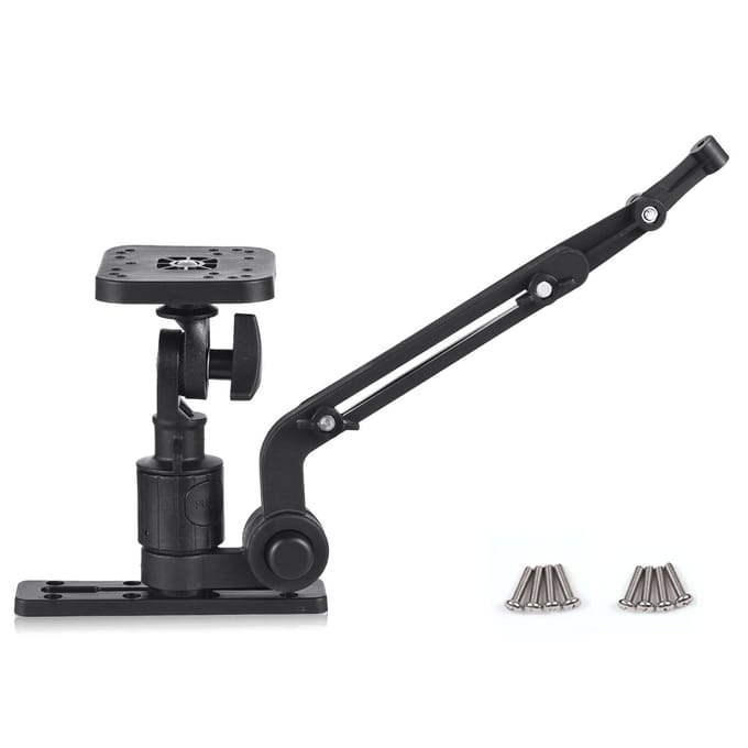 Kajak Fishfinder montageplaat Kajakboot Transducer Montagearm Fishfinder Mount Basisadapter zwart