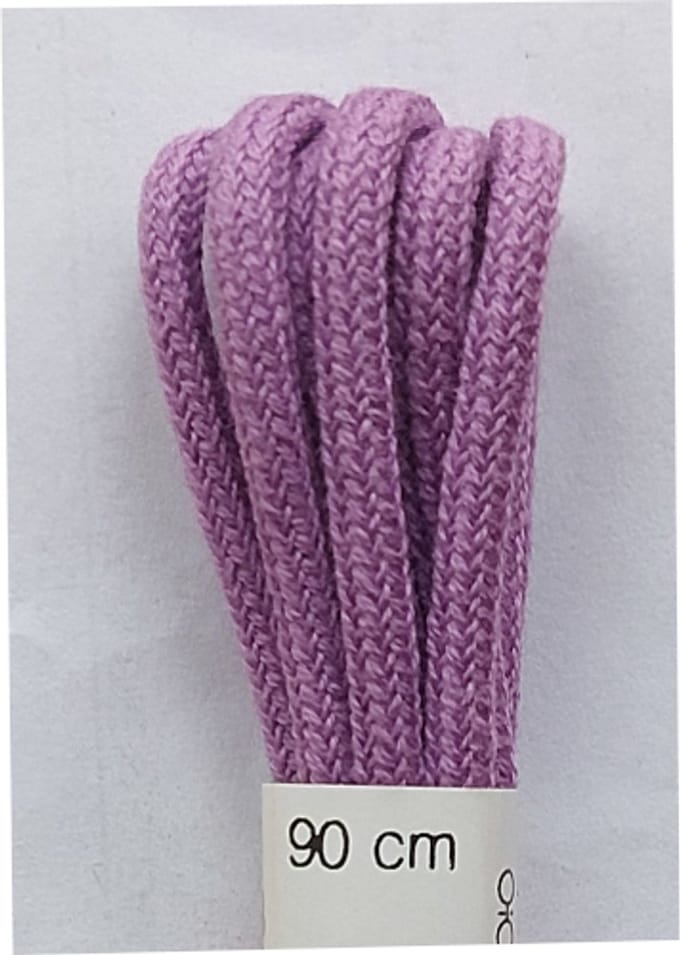 Ronilux Veter - Lila - Rond - Koord Veters - Lengte 90 cm - Dikte 4 mm - Schoenveter