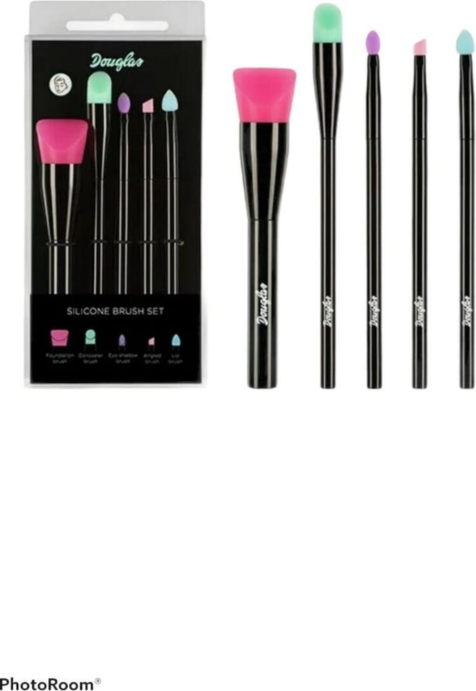 DOUGLAS KIT VAN 5 SILICONEN MAKE-UP BRUS BRUSH SET