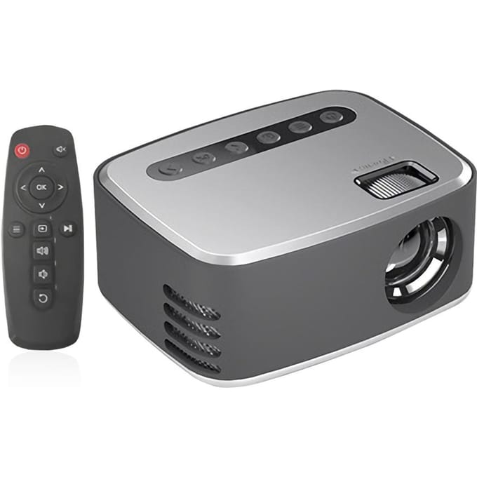 T20 Mini Draagbare Projector 1080P USB HD LED Home Media Videospeler Bioscoop Projector 320x240 US Plug zilver