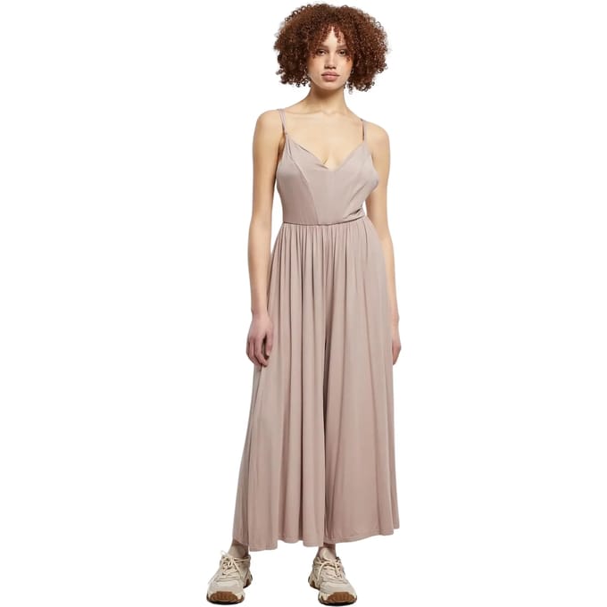Urban Classics - Modal Spaghetti Jumpsuit - S - Roze