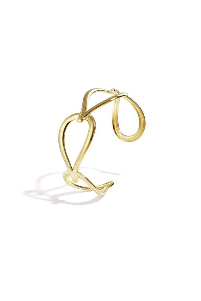 Bangle met open druppels - Goud - Roestvrij staal - Verkleurt niet - Cadeau - Goudlief.nl
