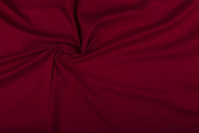 Katoen stof - Bordeaux rood - 10 meter