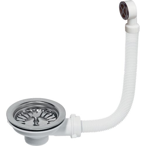 Wirquin afvoerplug met rvs korf Ø90 mm met overloop