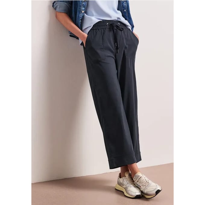 Casual broek met omslag