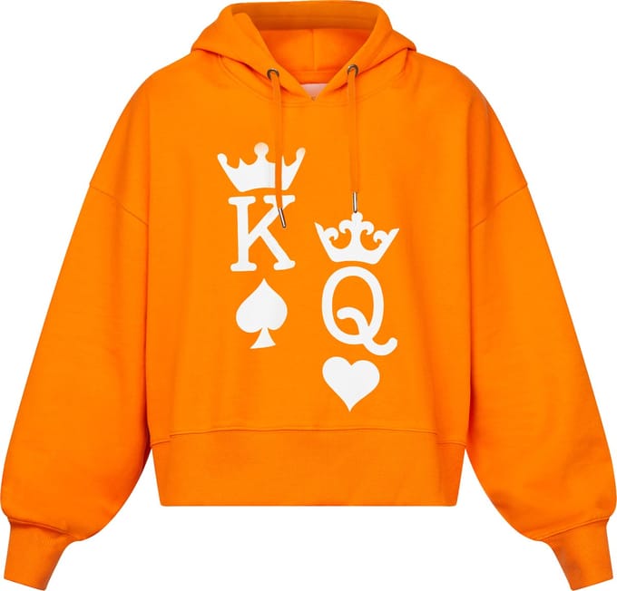 SISTERS POINT Hike-s.hood Dames Trui - Orange/White - Maat S
