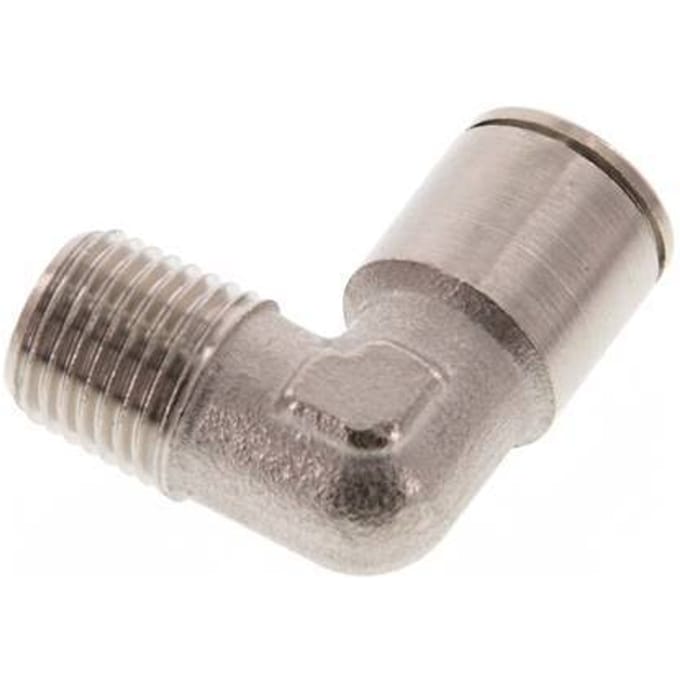 10mm x R1/4'' 90 graden L-verbinding Messing Insteekfitting Buitendraad NBR [2 Stuks]