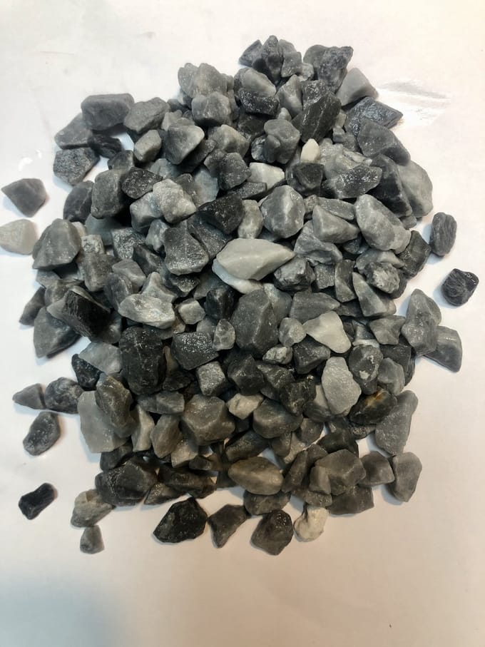 Grind gletsjer blue 8-12 mm - 20 kg - fijn blauw/wit siergrind