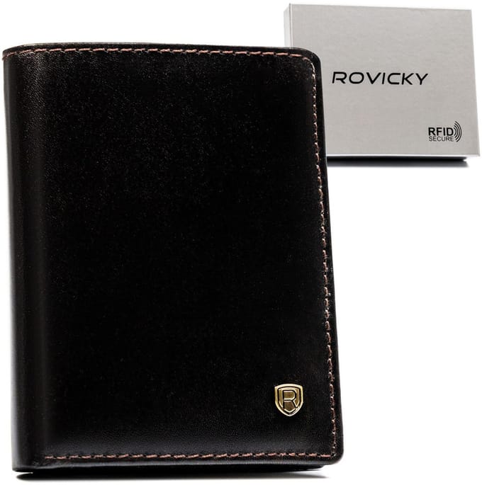 Rovicky - Serie RFID - Stijlvolle Lederen Documenthouder - Mannelijk - Minimalistisch